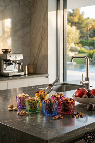 Kristal Market El Yapımı Kristal Herringbone Desenli Renk Dekoratif Lokumluk ...