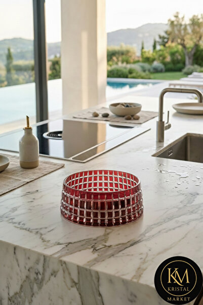 Kristal Market Luxury Cut Crystal Louis Pattern Presentation Bowl Handcrafted