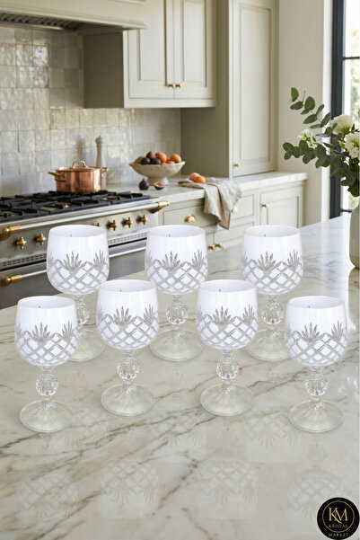 Kristal Market Handmade Crystal Footed Decorative Presentation Set Coffee Sid...