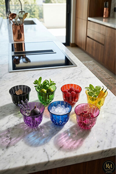 Kristal Market طقم أوعية حلويات تركية مزخرفة يدوية الصنع بنمط قطرات الكريستال...