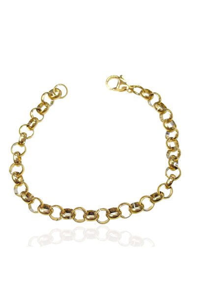 Güler Yüzlü Silver STEEL GOLD FORCE CHAIN BRACELET