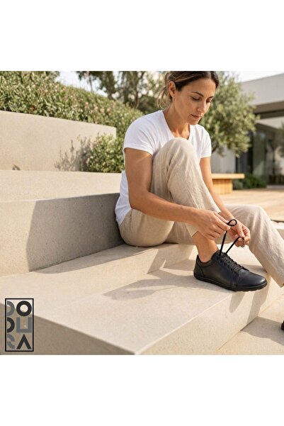 Dodura Barefoot Ayakkabı – Premium Deri (Siyah-Siyah) DDRSS01