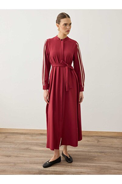 Refka Țesătură creponată cu dungi detaliu cu dungi șapcă / pălărie - țiglă -