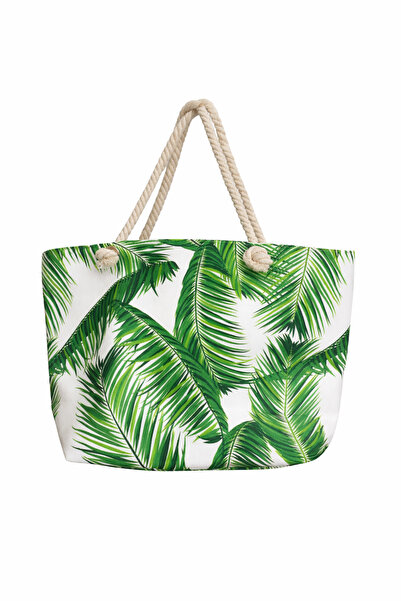 AQUATOLIA Women's Leafy - Zippered - 50*35 Cm - Beach Bag