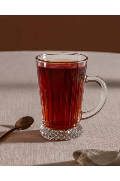 Madame Coco Madeleine 4'lü Çay Fincanı Seti - Şeffaf - 210 ml