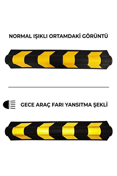 Abronya Kolon Köşe Koruyucu Otopark Bariyeri Kauçuk Stoper 4 Adet