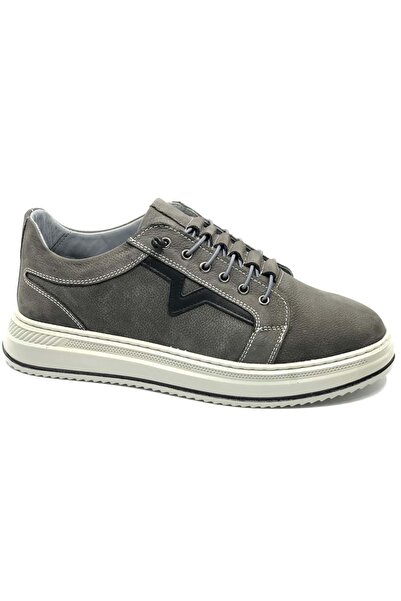 Kids Club Shoes Dropland 9130 جلد حذاء كاجوال رجالي رمادي