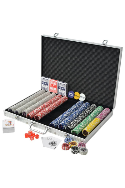 Concept Set de poker cu 1000 de jetoane cu laser din aluminiu