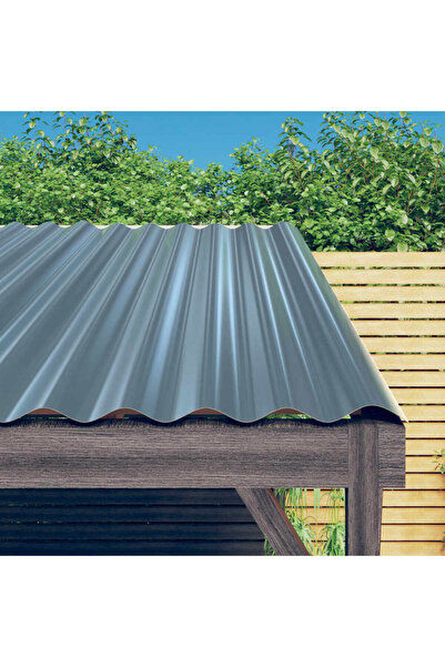 Concept Panouri de acoperiș, 12 buc., oțel vopsit, gri, 100x36 cm