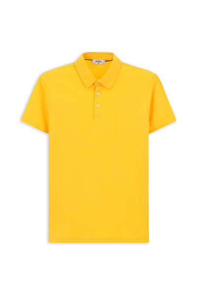 Kiğılı Tricou cu gât polo din bumbac cu croială normală