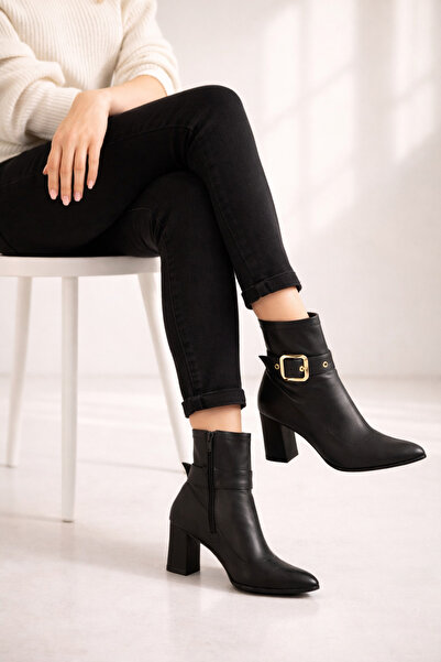 Pinhal Home Dámské kozačky se středně vysokým podpatkem a špičatou špičkou s ...