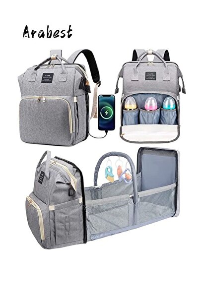 Arabest حقيبة ظهر متعددة الوظائف للأطفال مع سرير أطفال محمول، وناموسية، حقيبة...
