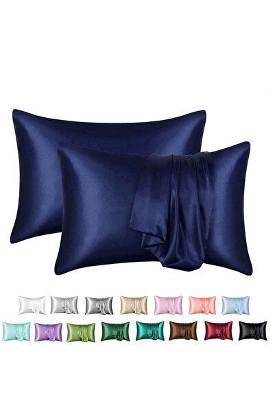 Yelajoy طقم غطاء وسادة من الساتان مكون من قطعتين مع إغلاق ظرفي، أغطية وسائد ل...