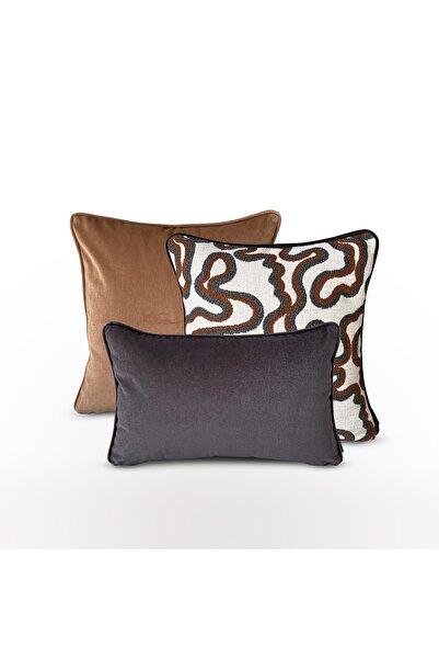 Lidoma Home مجموعة وسائد زخرفية من نوع "Loop & Smooth"