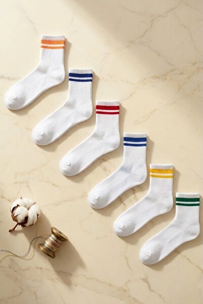 Esinti Мъжки дамски чорапи Socket Дълги чорапи Цветни шарени чорапи 6 бр