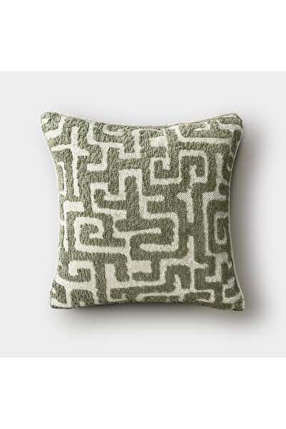 Lidoma Home أوليا" منقوش غطاء وسادة - 45x45 - أخضر