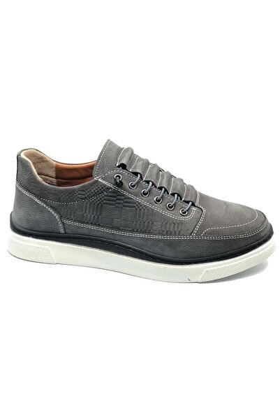 Kids Club Shoes Dropland 8932 جلد حذاء كاجوال رجالي باللون الرمادي