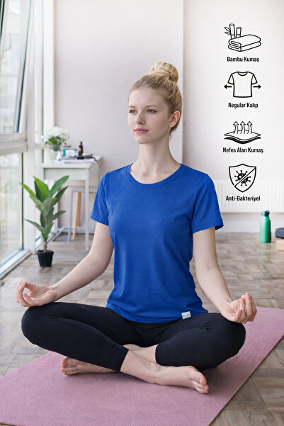 Fronde Breathwear تي شيرت بيكي بياقة دائرية من الخيزران للسيدات