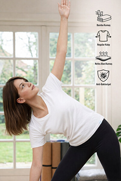 Fronde Breathwear Victoria V Yaka Bambu Kadın Tişört