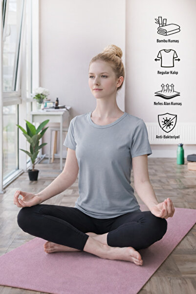 Fronde Breathwear تي شيرت بيكي بياقة دائرية من الخيزران للسيدات