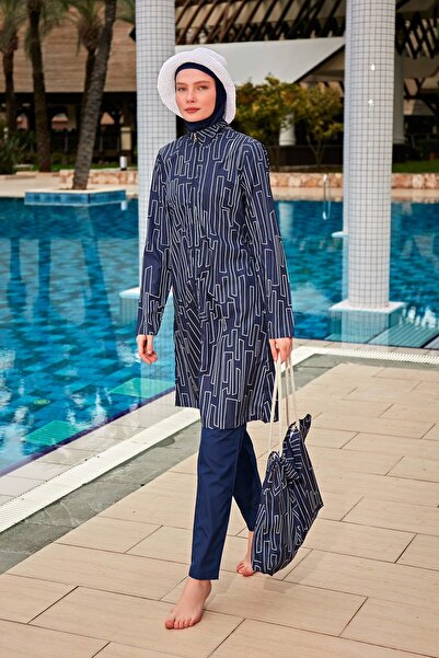 Riva Mera Модел R2402 Шарени напълно покрит бански хиджаб