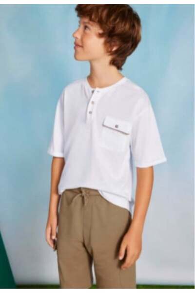 MAYORAL Men's youth 6676 henley 2 piece bermuda set gkm0342