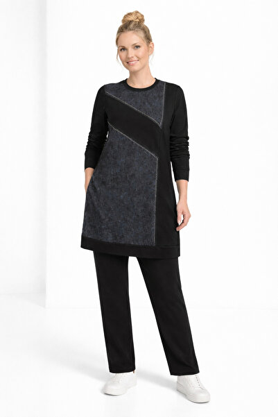 Mutlu City Women's mid-age combed cotton tunic and pants set 30594