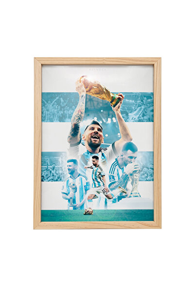 KAYNOCK Lionel Messi, Arjantin, Dünya Kupası, Futbol Poster Tablo Dijital Tas...