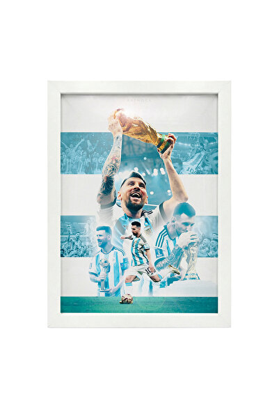 KAYNOCK Lionel Messi, Arjantin, Dünya Kupası, Futbol Poster Tablo Dijital Tas...