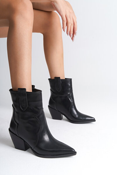 Capone Outfitters Tiffani hegyes orrú, oldalt húzható valódi bőr női cowboy c...