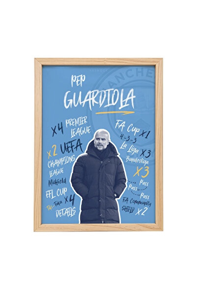 KAYNOCK Pep Guardiola, Manchester City, Futbol Poster Tablo Dijital Tasarım T...