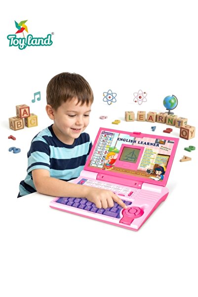 TOY LAND Kids Educational English Learner Laptop Toy with Mouse Control, Inte...