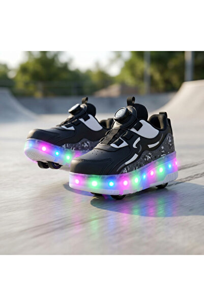 ROCKY Kaykayli Çocuk Işikli Ayakkabı - Işikli Patenli̇ Kaykay Ayakkabı - Kayk...