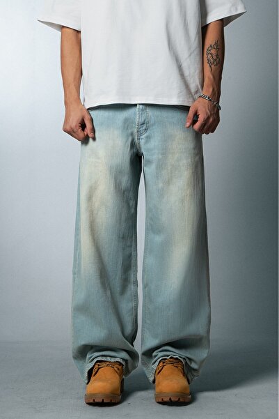 Super Rare واسعة الساق فضفاض جان الرجال السراويل US4026MV