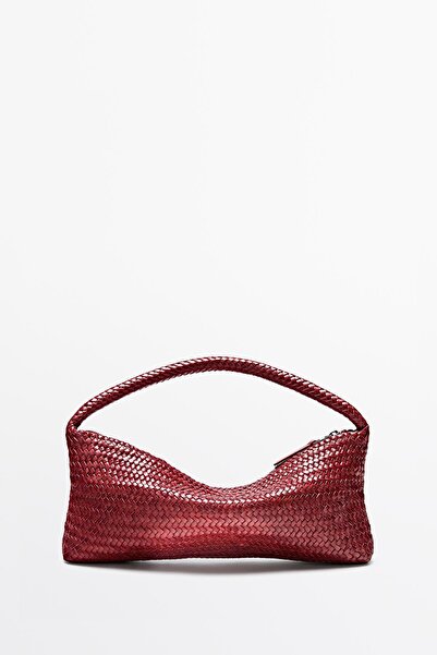 Massimo Dutti Örgülü napa deri çanta