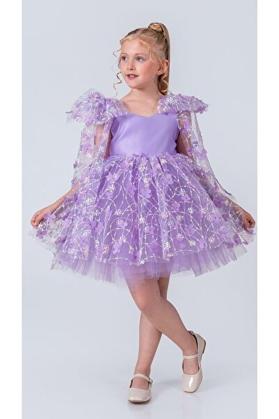 Mnk Baby&Kids Rochie de seara pentru fete Imeros cu model brodat cu flori M00...