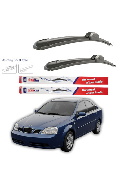 TEAMCAR Wipers Daewoo Nubira (KLAJ, KLAN) SEDAN 1997-2005 Front Flat Set