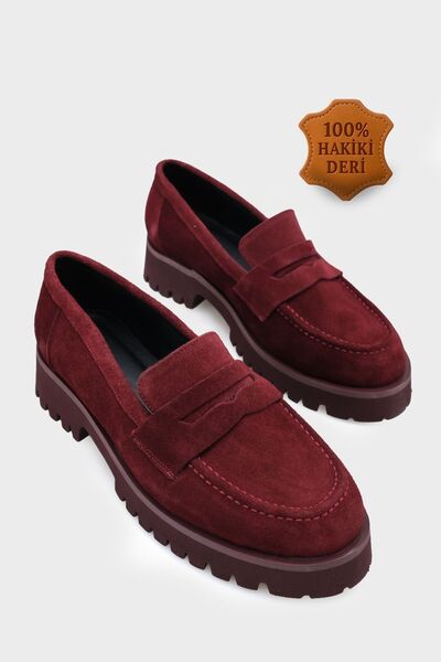 Capone Outfitters Tisha Cork Sole piele naturală Femei loafers