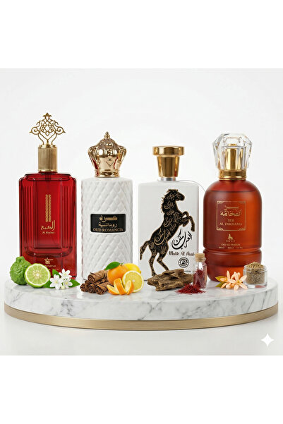 Eau Dubai Комплект от 4 арабски мъжки парфюма 100 мл - Al Khaleej + Oud Roman...