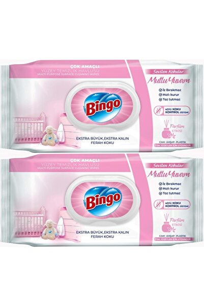 Bingo Clean Yüzey Temizlik Havlusu 96 Yaprak Sevilen Kokular Mutlu Yuvam (2 L...
