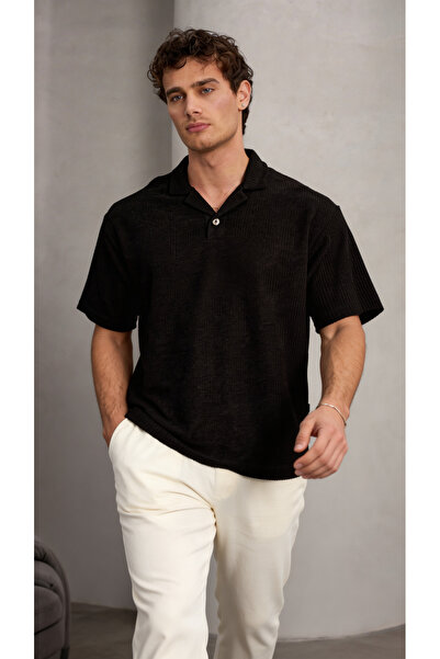 Valiberta Ανδρικό T-shirt Aretus Chenille Fabric Regular Fit με Λαιμόκοψη Πόλ...