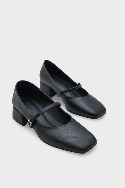 Capone Outfitters حذاء ماري جين نسائي ذو كعب منخفض ومقدمة مكتنزة