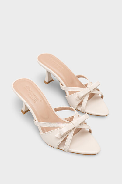 Capone Outfitters Holli Pointed Toe Strappy Mid-Heeled Stylish Women's Slippers