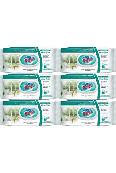 Bingo Clean Yüzey Temizlik Havlusu 96 Yaprak Sevilen Kokular Ferah Evim (6 Lı...