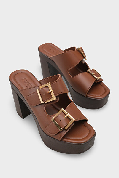 Capone Outfitters Papuci de damă Rory cu platformă și cataramă dublă