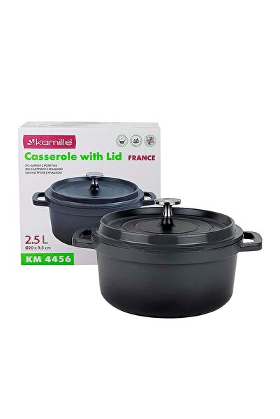 Kamille Oală tradițională KM-4456, aluminiu, antiaderentă, cu capac, 2,5 L (2...