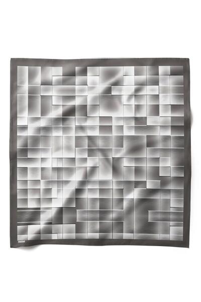 HAWWA وشاح باندانا رمادي بنمط معماري