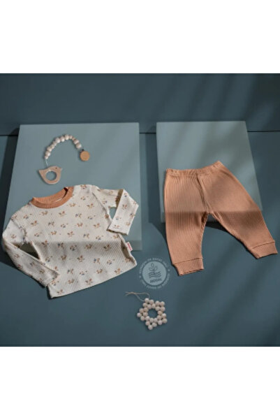 Tiffany 2li Takım Floral Modal Theme Krem - Somon