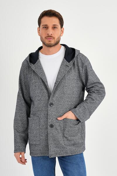 ALEXANDERGARDI Cardigan supradimensionat cu glugă și panglică în interior (E2...