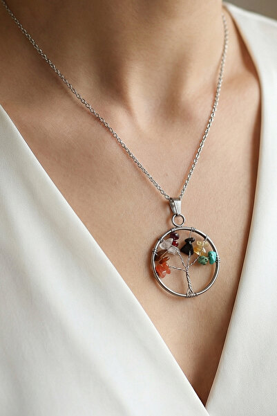 Taş Sandığı Leo Tree of Life Necklace - Stainless Steel